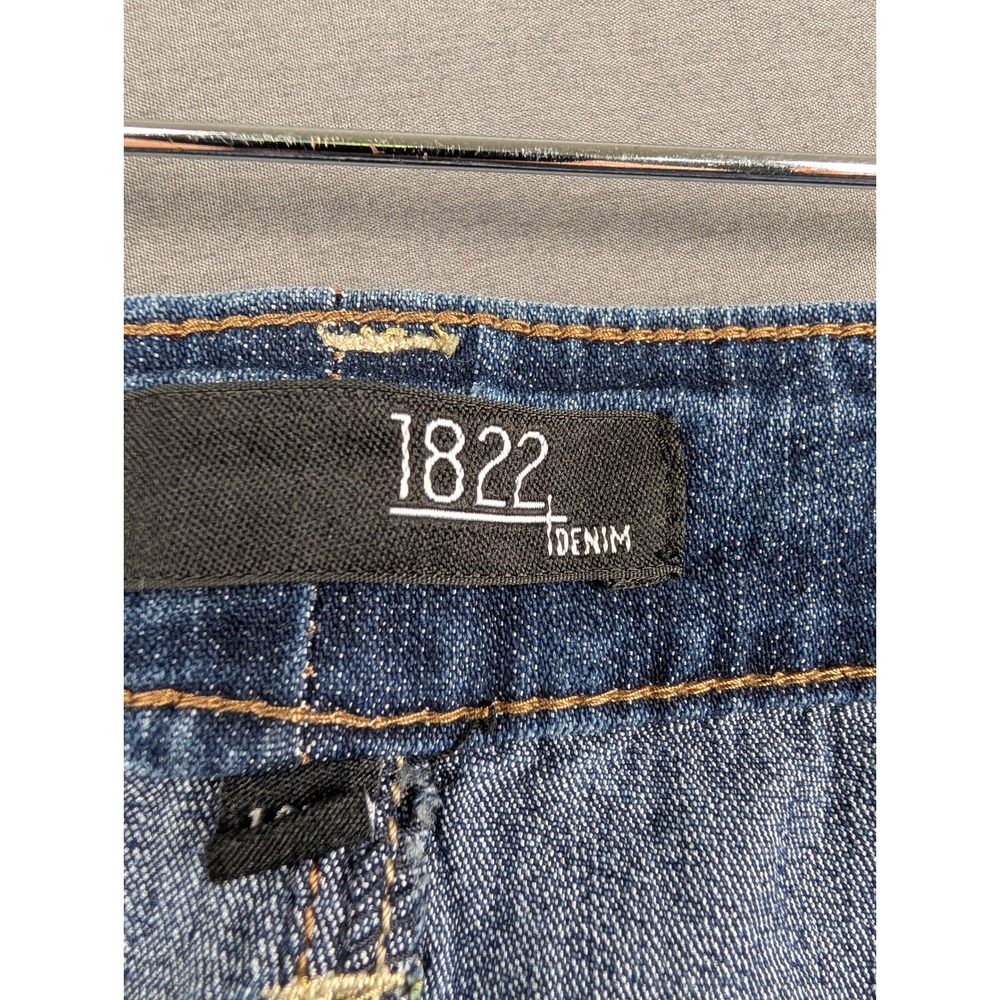1822 Denim Womens 14W Blue Skinny Jeans‎ Raw Hem - Picture 7 of 9